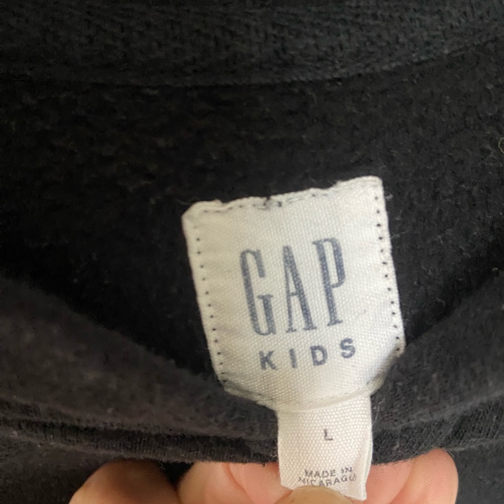 GAP Kids Black Hoodie Sweatshirt – Size L - Picture 2 of 3